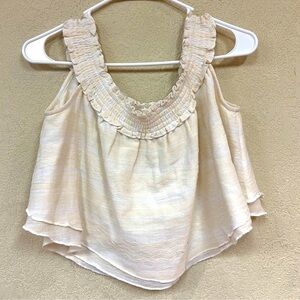 Rip Curl Womans smocked crop Tank Top size M